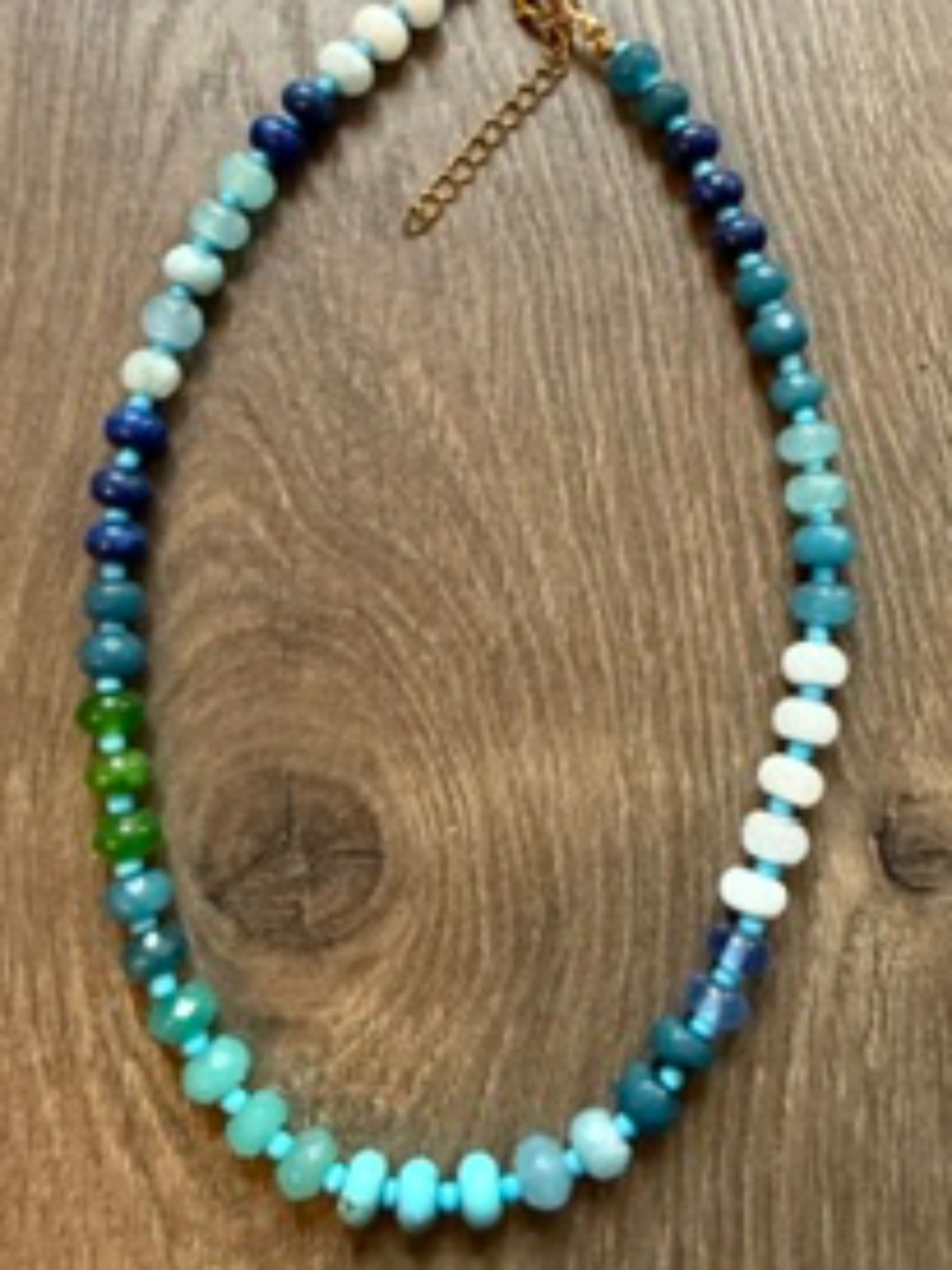 Cupcakes & Cashmere Blueberry Twist Candy Beaded Necklace